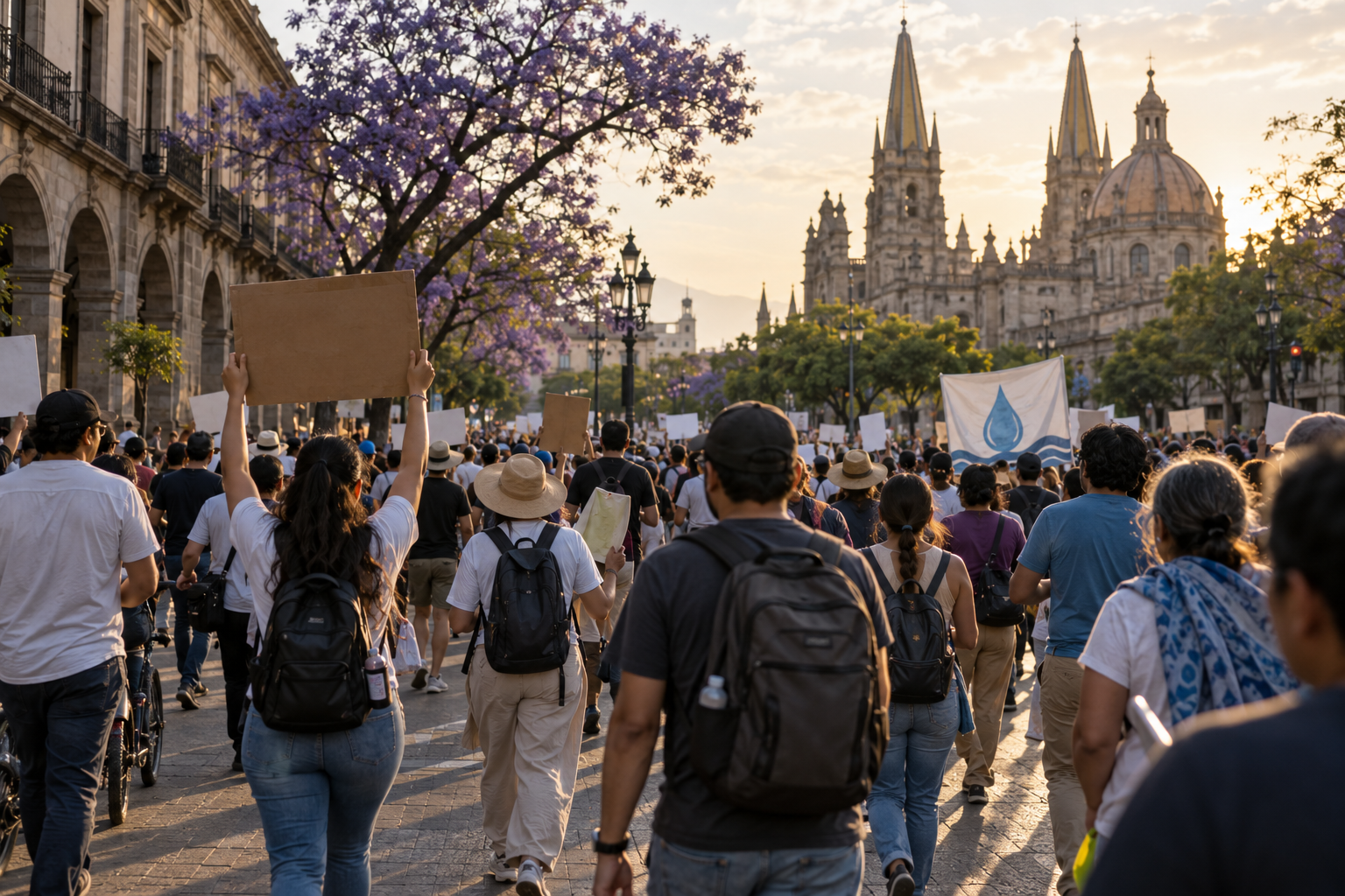 Imagen editorial de contexto: Segunda megaprotesta en Guadalajara por agua contaminada